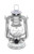 Lucky Winner Silver Metal Lantern with Dimmer, 7"