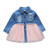 Toddler Infant Baby Girl Dress Denim Jeans Top Pink Tulle Tutu Dress Skirt Outfits Long SleeveJeans 1218 Month