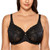 DELIMIRA Womens Lace Unlined Full Coverage Minimizer Underwire Bra Black 40H