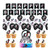 52pcs TIK tok Birthday Party Decoration Set Happy Birthday Music Note Garland Bnner Music Note Cake Topper Music Note Balloons