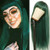 Fugady Hair Ombre Green Long Straight Wigs With Bangs Synthetic 2 Tone Dark Roots Mixed Color Green Wigs Cosplay Full Machine Made Heat Resistant Wig For Women 24 Inches