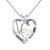 UEUC Mothers Birthday Necklace I Love You Mom Rhinestones S925 Sterling Silver Heart Pendant