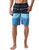 Unitop Mens Board Shorts Swim Trunks Quick Dry Striped with Mesh Lining Blue42