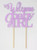 All About Details Welcome Baby Girl Cake Topper (Glitter Pastel Purple)