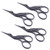 BIHRTC 4 Pairs 3.6" Stainless Steel Sharp Tip Classic Stork Crane Design Sewing Scissors DIY Tools Dressmaker Shears Scissors for Embroidery, Craft, Needle Work, Art Work & Everyday Use (Black)