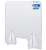 Sneeze Guard for Counter Freestanding Protective Plexiglass Barrier Clear Acrylic Desk Shield with Transaction Window Plastic Divider for Office and Stores24W x 24Hx 16 inch