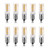 Vlio E14 5W LED Light Bulb 10 Pack, Cool White 6000K, 40W Incandescent Bulb Equivalent, 400LM 52 LED 2835-SMD Light, Not Dimmable, AC110V
