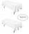 LinenTablecloth 60 x 102-Inch Rectangular Polyester Tablecloth White (Pack of 2)
