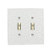 Meriville French Scroll 2 Toggle Wallplate, Double Switch Electrical Cover Plate, Off White