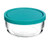 Bormioli Rocco Frigoverre Food Storage Container  10 oz Glass Round  BLUECLEAR