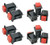 RuoFeng Latching SPDT Push Button Switch AC 125V3A 250V1A DS429 Red 10PCS