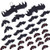 30 Pieces Hanging Bats Halloween Bat Decoration Rubber Bat Realistic Spooky Bats for Halloween Party Supplies and Decoration 6 Sizes