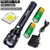 P70 LED Handheld Flashlight 3000 Lumen Electric TorchAdjustable Focus5 Modes Ultra Bright with 2PCS 26650 37V Rechargeable Battery  Charger
