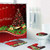 TAMOC 4 Pcs Merry Christmas Shower Curtain Set with NonSlip Rug Toilet Lid Cover and Bath Mat Xmas Christmas Tree Shower Curtain with 12 Hooks Waterproof New Year Bath Curtain for Bathroom