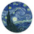 Parastone  Half Glass Dome Paperweight  Van Gogh Starry Night   3 L x 3  W x 1 12  H  Inches