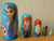 Frozen Russian nesting Doll Set of 5 piece Handpainted in Russia