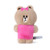 LINE FRIENDS Plush Figure  Choco Character Flat Fur Standing Stuffed Animal Toy