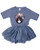 HUXBABY Baby Girls Fruit Bear Ballet OnePiece Infant Deep Blue 612 Months HUXBABY Baby Girls Fruit Bear Ballet OnePiece Infant Deep Blue 612 Months