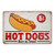 Angeloken Retro Metal Tin Sign Vintage Enjoy Our Delicious Hot Dogs Best in Town Aluminum Sign for Home Coffee Wall Decor 8x12 Inch