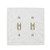 Meriville Island 2 Toggle Wallplate, Double Switch Electrical Cover Plate, Off White