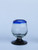 Mexican Blown Glass Tequila Sippers Cobalt Blue Rim Set of 6