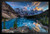 Painting on Moraine Lake Louise Banff National Park Alberta Canada Photo Black Wood Framed Art Poster 20x14