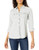 Foxcroft Womens Long Sleeve Denim Tencel Blouse Silver 4