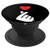 Saranghae KPop Finger Heart Korean Love  White PopSockets Grip and Stand for Phones and Tablets