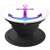 Teal Purple Pink Ombre Anchor Nautical Design On White PopSockets Grip and Stand for Phones and Tablets