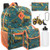 Boy's 6 in 1 Backpack Set With Lunch Bag, Pencil Case, Bottle, Keychain, Clip (Trucks)