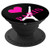 France Vacation Paris Eiffel Tower Pink Heart on Black PopSockets Grip and Stand for Phones and Tablets