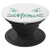 Green Meow Cat Kitten Ears On White PopSockets Grip and Stand for Phones and Tablets