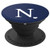 White Initial Letter N heart Monogram on Navy Blue PopSockets Grip and Stand for Phones and Tablets