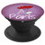 Paris Purple  White Hearts and Eiffel Tower Pattern Cute PopSockets Grip and Stand for Phones and Tablets