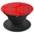 Geometric Circles Pattern Red Silver PopSockets Grip and Stand for Phones and Tablets
