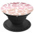 Rose Pink Leopard Pattern Fun Print White Subtle Cute Hues PopSockets Grip and Stand for Phones and Tablets
