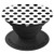 Black on White Polka Dots PopSockets Grip and Stand for Phones and Tablets