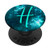 Teal Galaxy Nebula Blue Night Sky Cosmic Stars ~ Letter H PopSockets Grip and Stand for Phones and Tablets