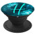 Teal Galaxy Nebula Blue Night Sky Cosmic Stars ~ Letter H PopSockets Grip and Stand for Phones and Tablets
