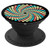 Retro Halftone Dot Circle Spiral Twist Geometric Pattern PopSockets Grip and Stand for Phones and Tablets