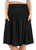 Black Skirts for Women Knee Length High Waisted Black Skirt Flowy Skirt Black Aline Skirt Black Pocket Skirt Size 1X Black