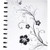 Staples Arc Customizable Hibiscus Design Notebook System, Black & White, 11 in x 8.5 in