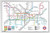 Pyramid America London Underground Map White Wood Framed Poster 20x14