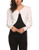 Hotouch Womens White Shrug for Dresses Bolero Jacket Long Sleeve Sweaters Knit Cropped Cardigan L