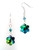 Crystal Snowflake Earrings Multi Toned Teal with Silver Toned Ear Wires and Crystals by Swarovski Crystal Snowflake Earrings Multi Toned Teal with Silver Toned Ear Wires and Crystals by Swarovski