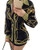 Aro Lora Womens Colorful Printed Button Down Long Sleeves Collared Shirts Blouses Tops XLarge Black