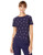Anne Klein Womens Button Back TOP EclipseCape Cod Combo M