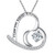 BriLove 925 Sterling Silver Heart Necklace for WomenI Love You Always  Forever Engraved CZ Pendant Necklace Clear April Birthstone