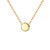 BriLove 925 Sterling Silver Tiny Dot Necklace Round Circle Pendant Choker Necklace for Women 14K GoldToned