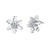 EleQueen 925 Sterling Silver Cubic Zirconia Winter Snowflake Stud Earrings Clear
